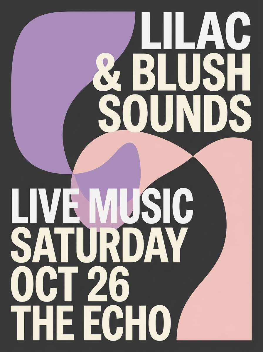 purple lilac music poster