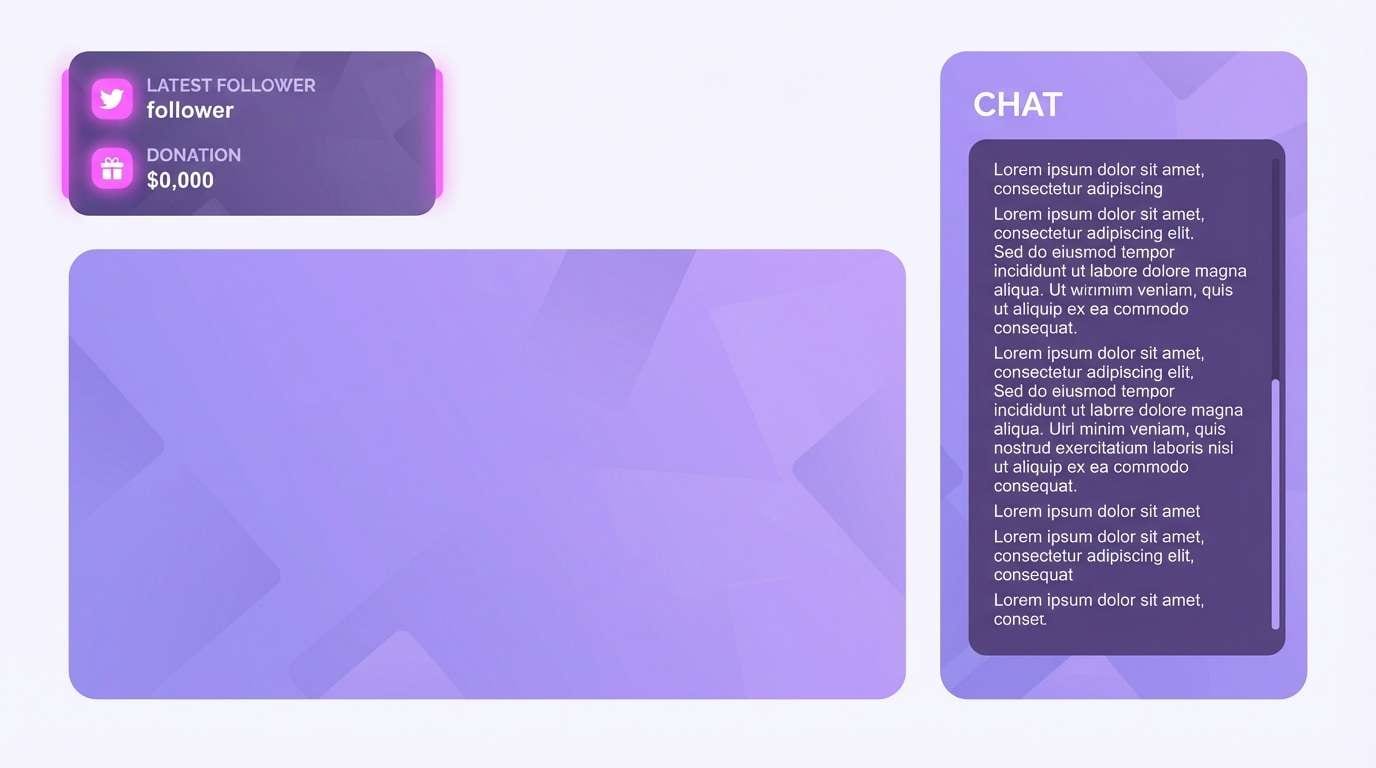 stream overlay in cotton candy glow