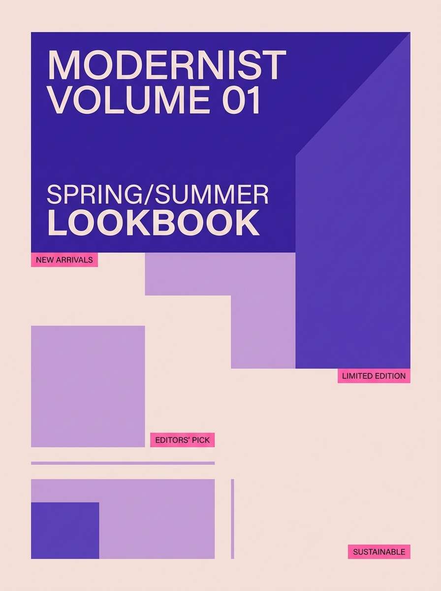 lookbook cover in royal lilac pop