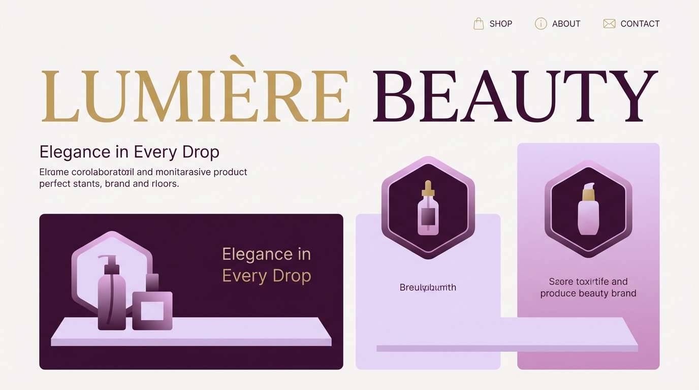 luxury plum landing page ui