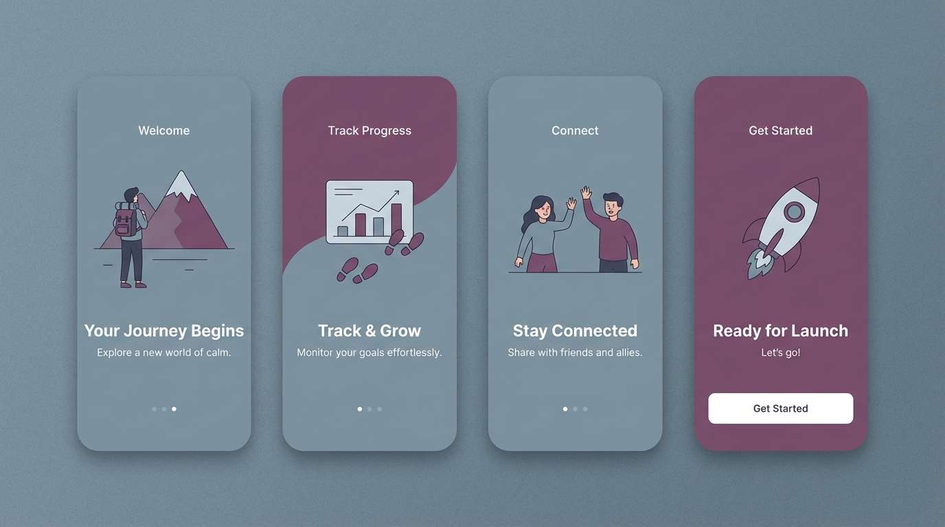cool plum onboarding ui