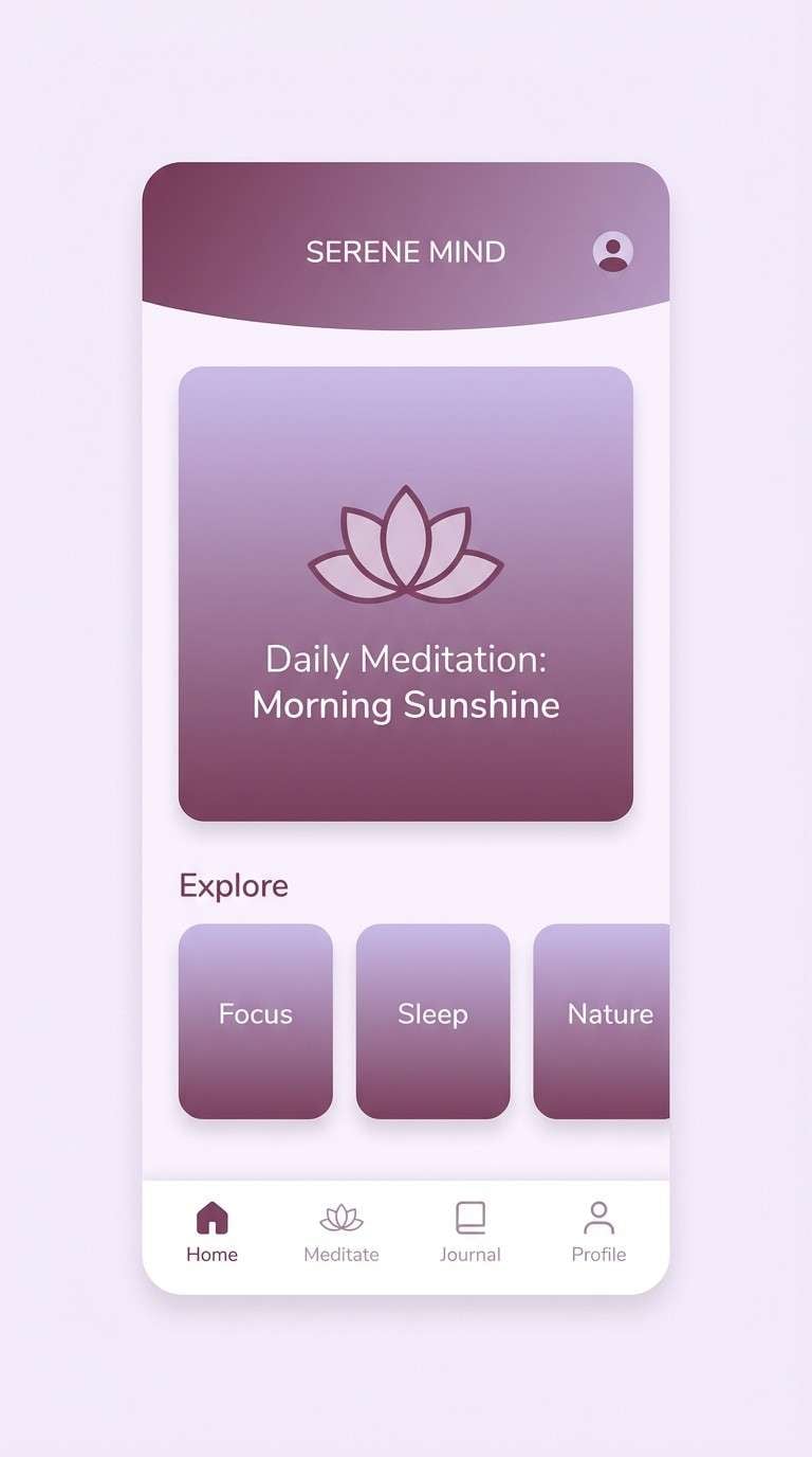 lavender plum mindfulness ui