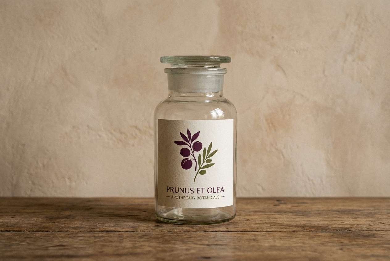 plum olive apothecary label
