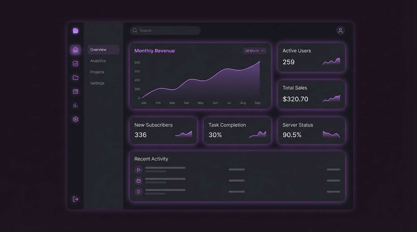 midnight plum dark ui