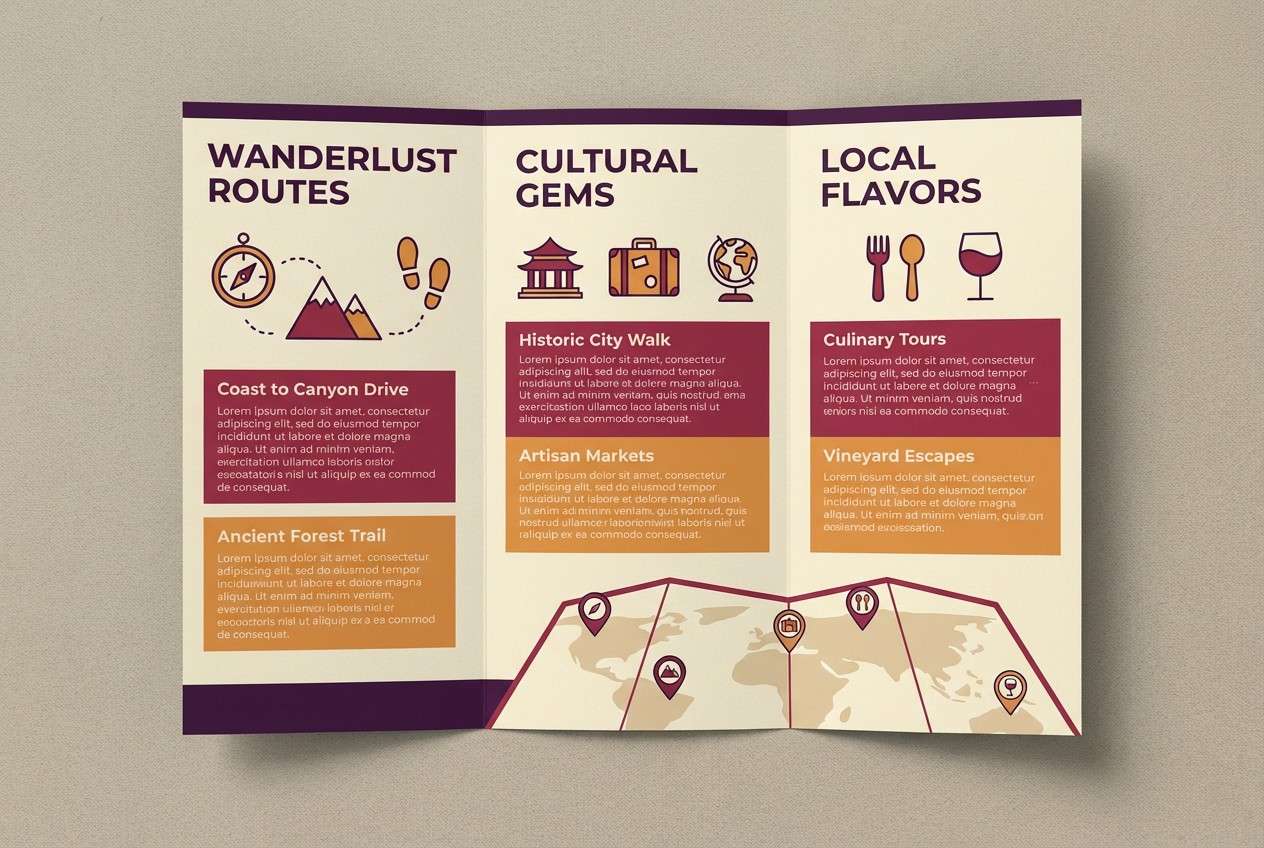 travel brochure layout