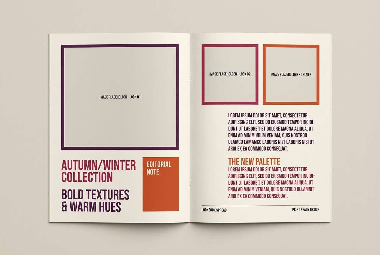 fashion lookbook spread