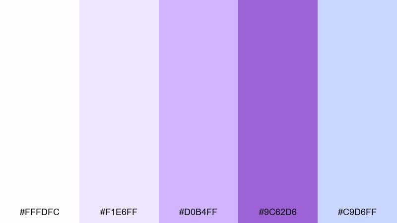 purple wedding suite color palette with hex codes