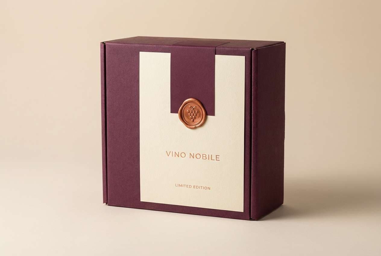 wine gift box mockup