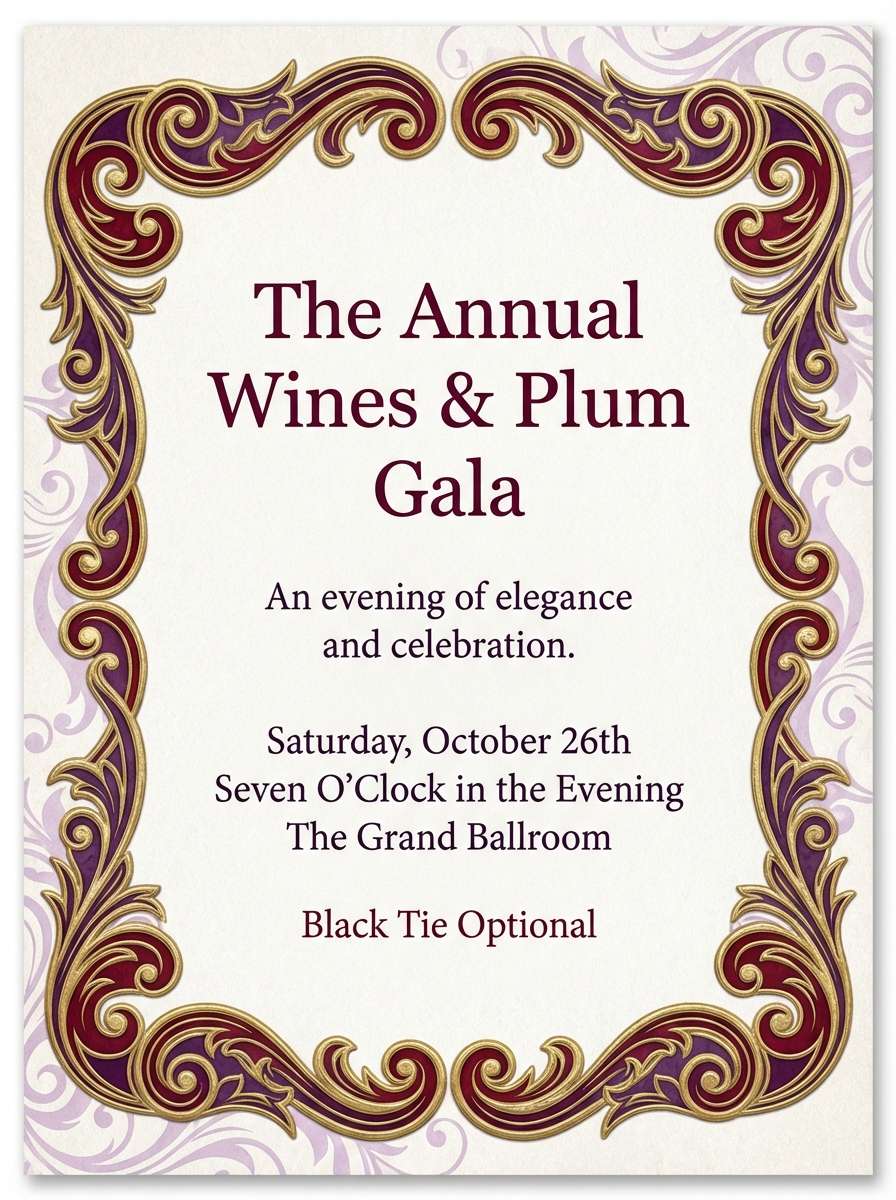 gala invitation design