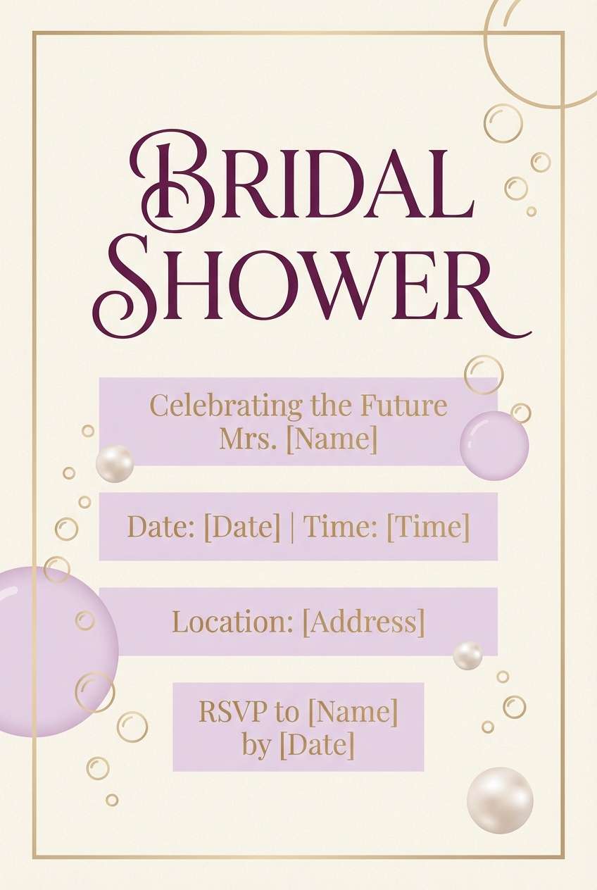 bridal shower flyer