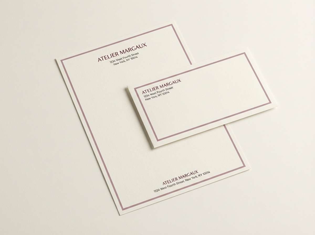 stationery letterhead and envelope