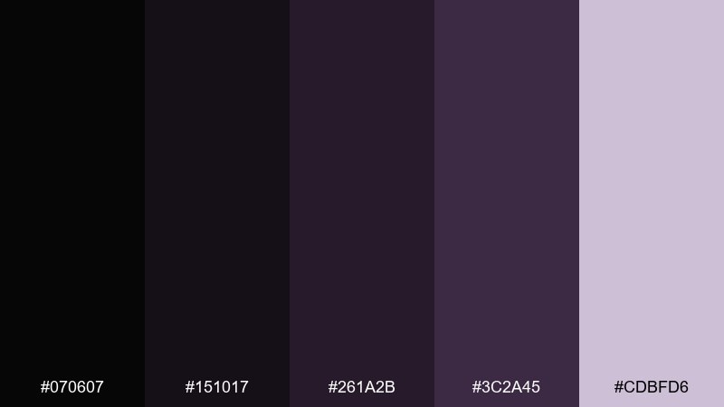 quiet dungeon color palette with hex codes
