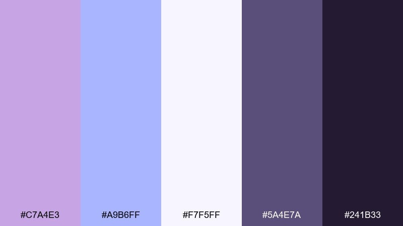 quiet gradient ui wisteria color palette with hex codes