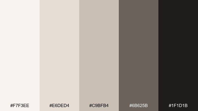 quiet linen color palette with hex codes