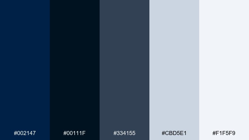 quiet monochrome oxford color palette with hex codes