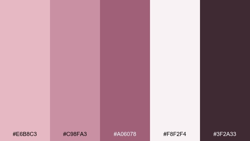 quiet romance color palette with hex codes