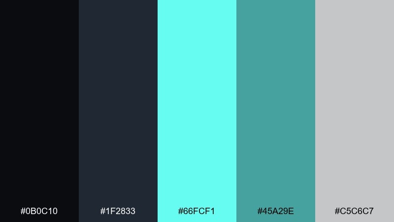 racing hud gaming color palette with hex codes