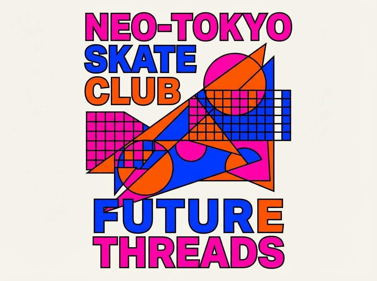 streetwear poster with bold colors