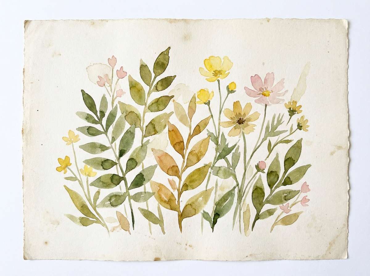 watercolor botanical spring print