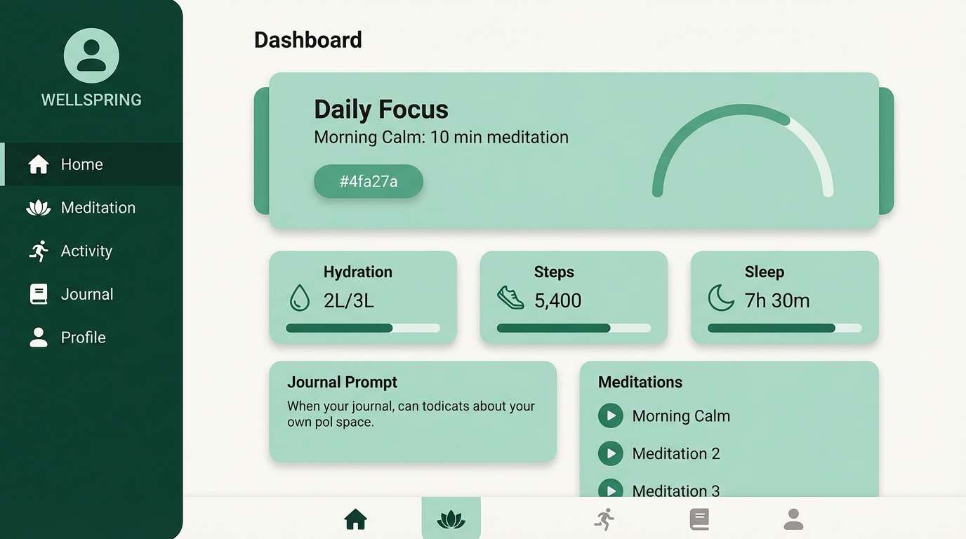 misty wellness ui dashboard