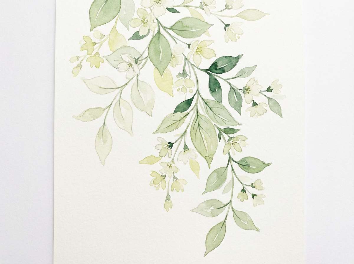 spring botanical watercolor