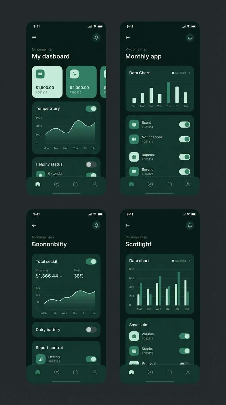 dark mode app ui