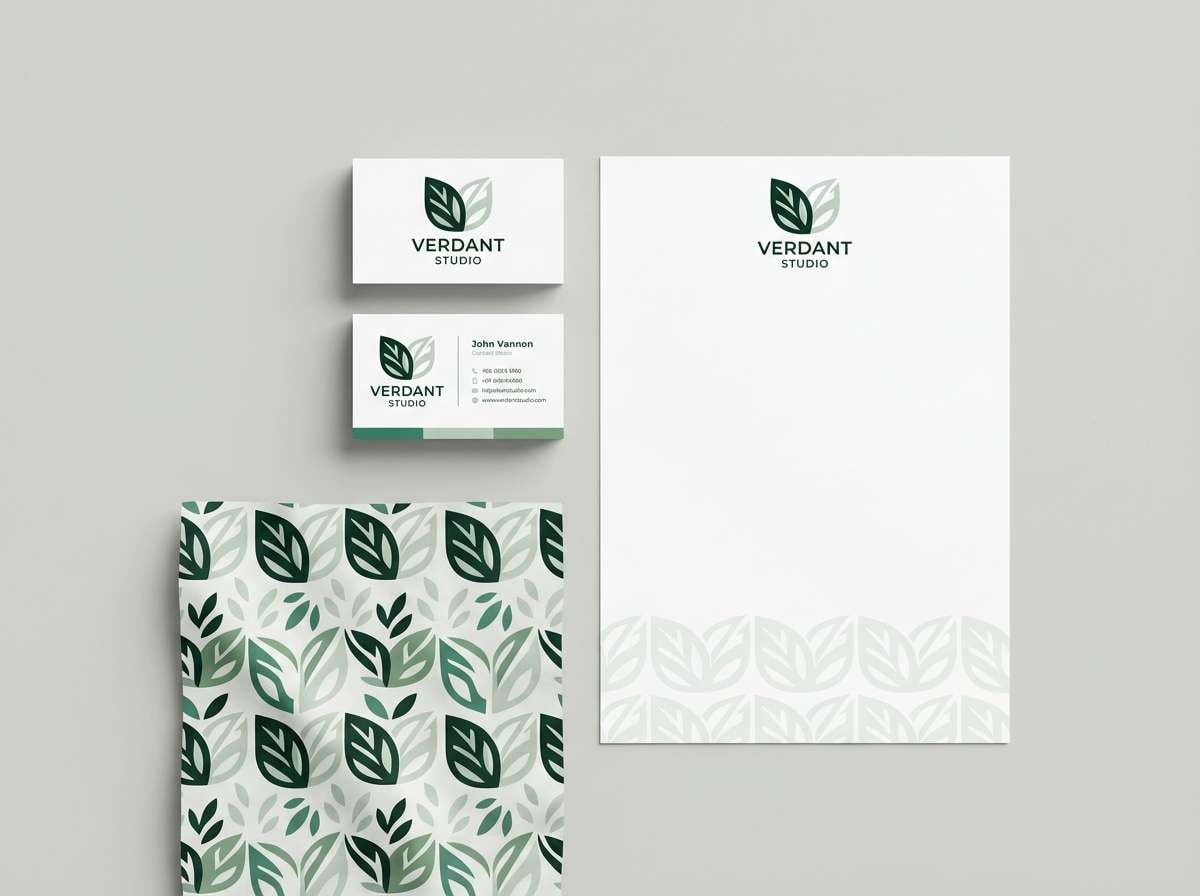 eco brand identity set