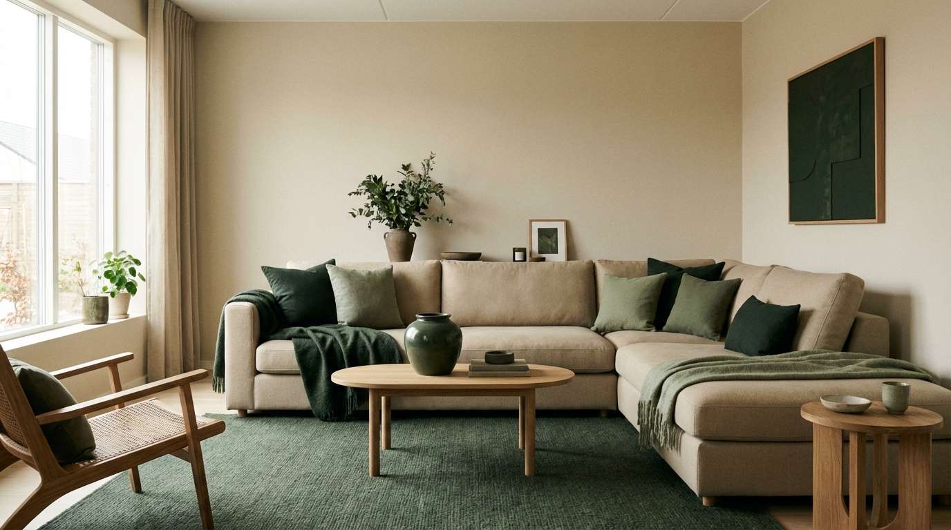 earthy living room styling
