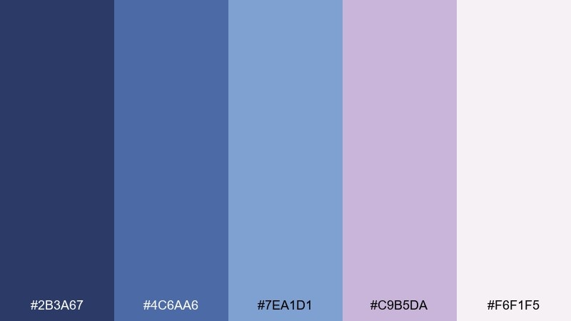 rainwashed rose blue rose color palette with hex codes