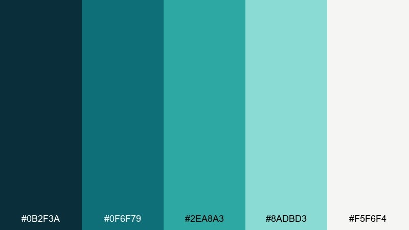 rainy atrium color palette with hex codes
