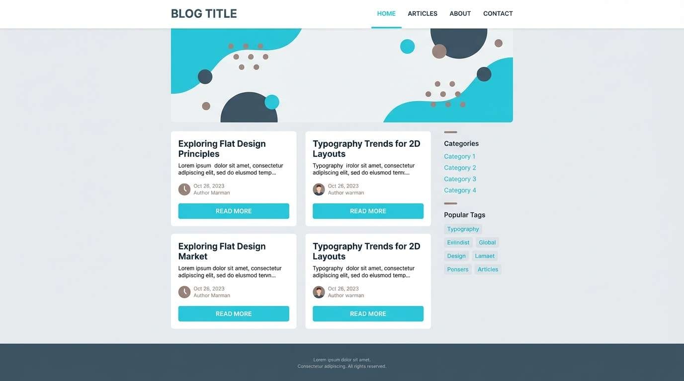 cyan blog theme layout