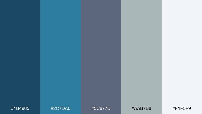 rainy boardwalk color palette with hex codes