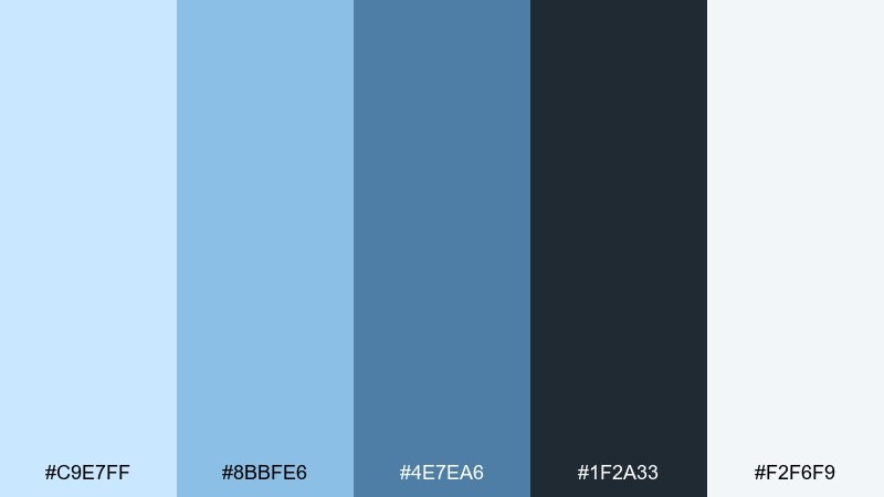 rainy day office light blue color palette with hex codes