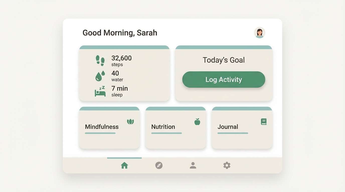 calm pine dashboard ui