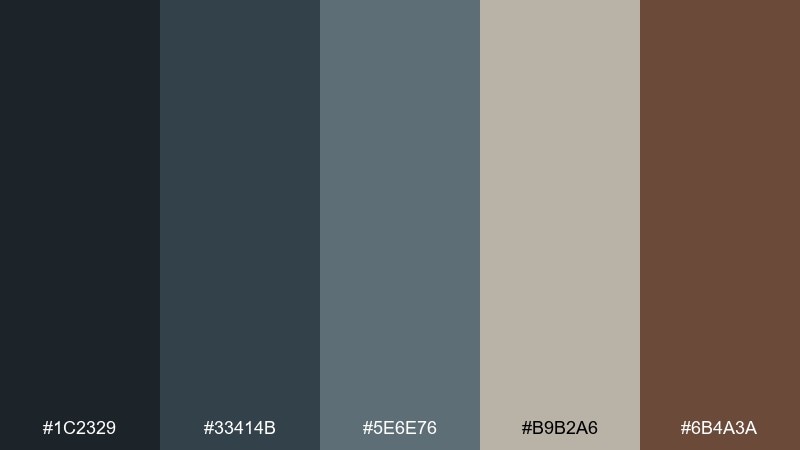 rainy quad dark academia color palette with hex codes