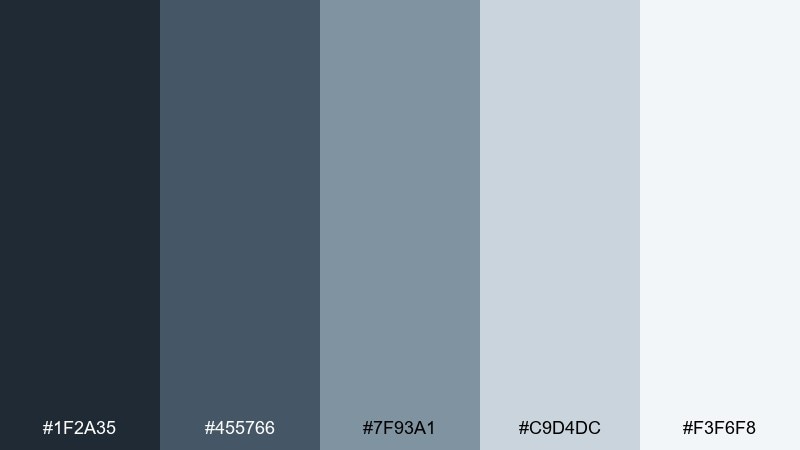 rainy window color palette with hex codes