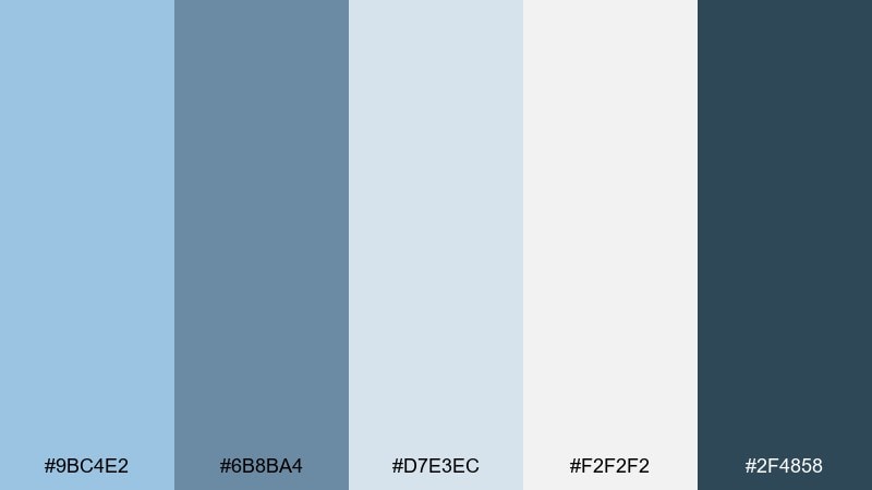 rainy window columbia blue color palette with hex codes