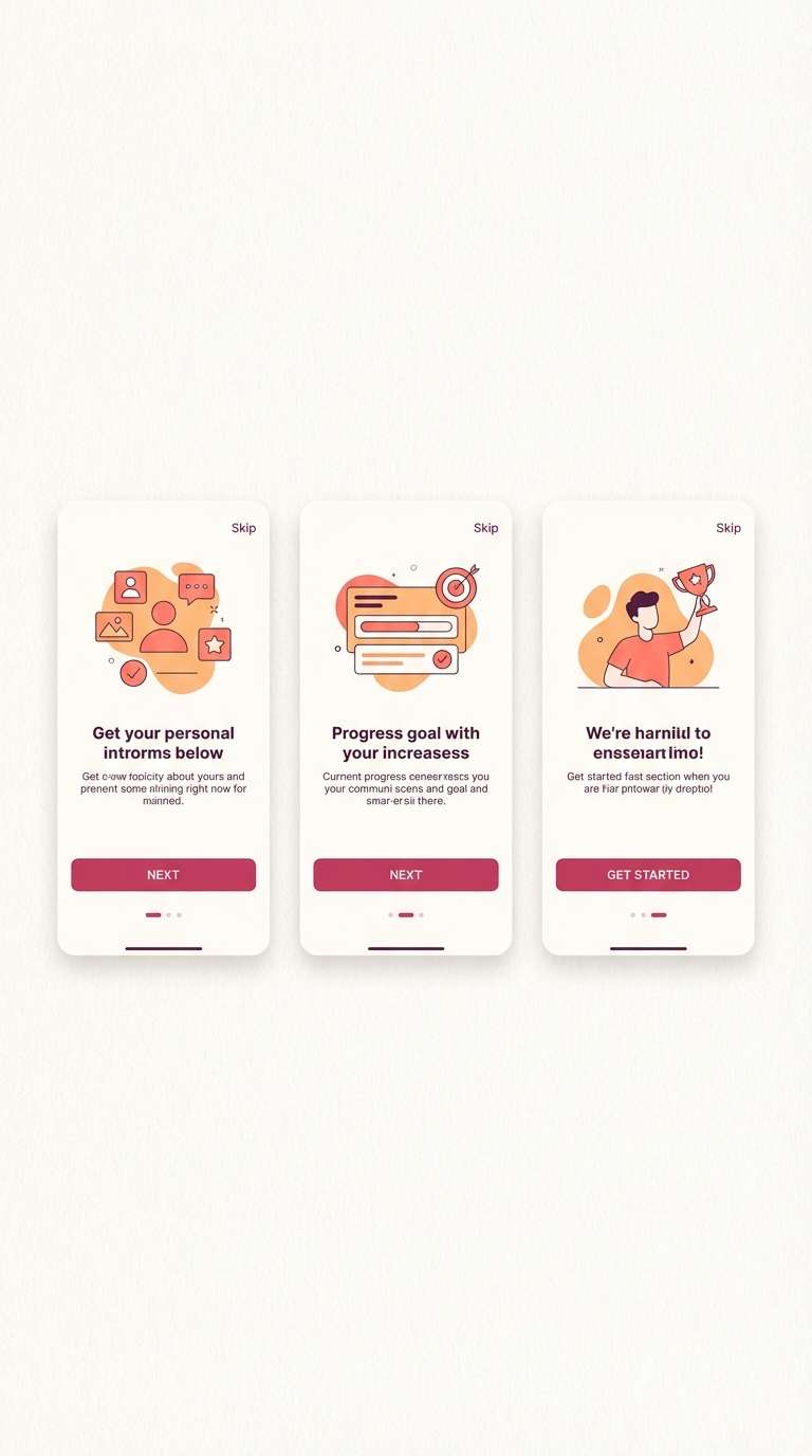 berry coral onboarding ui