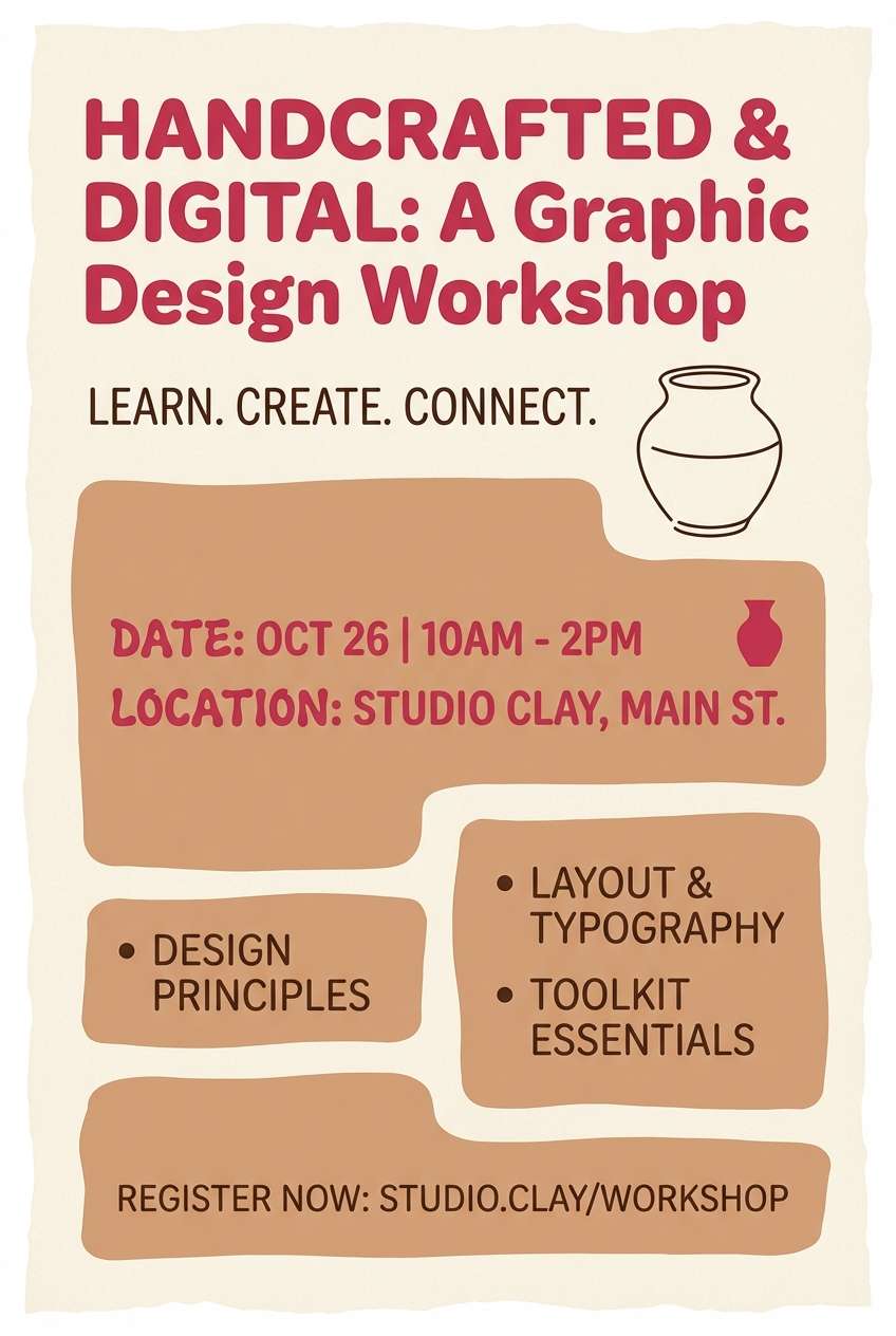 ceramics workshop flyer