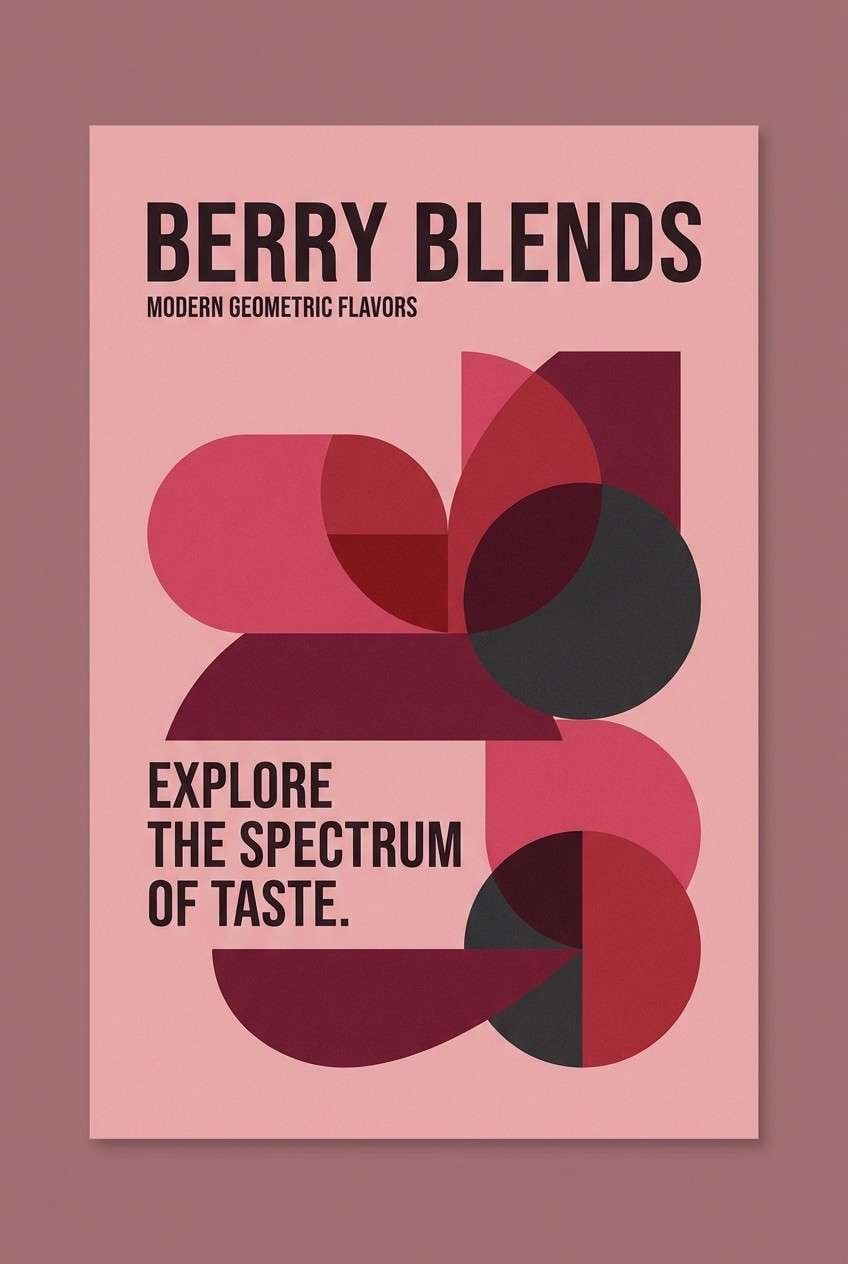 monochrome berry poster