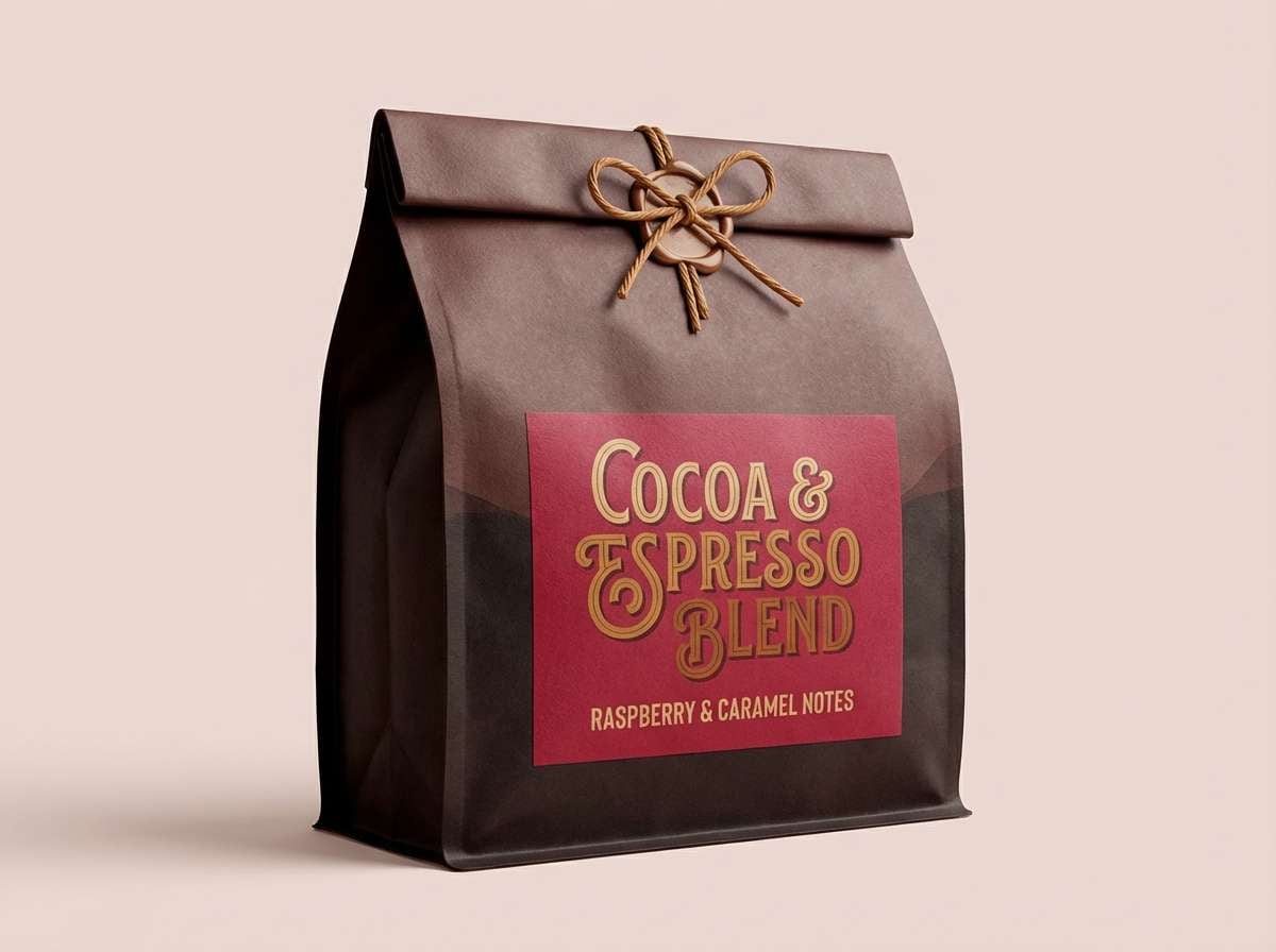 coffee bag berry accent