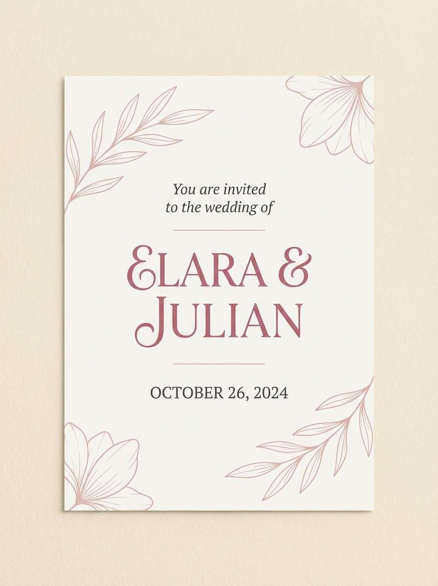 dusty berry invitation