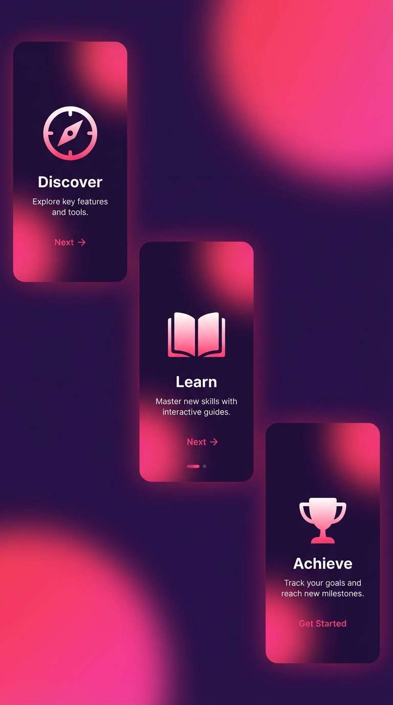 app onboarding screens