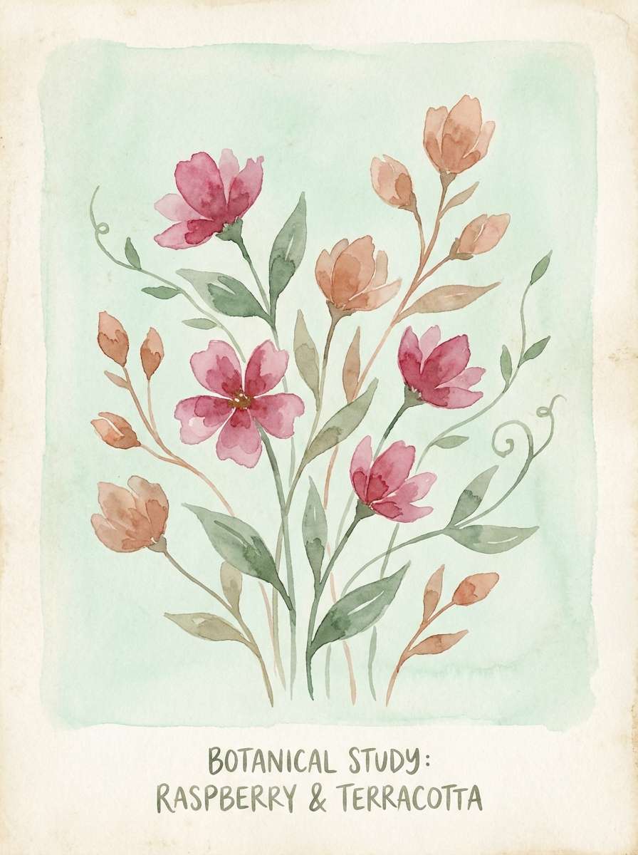 watercolor botanical poster