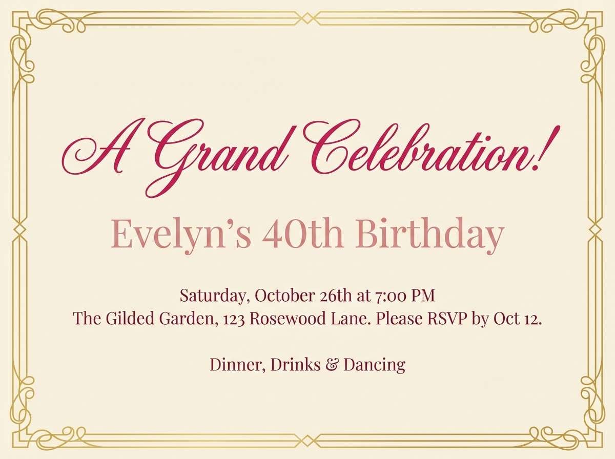 elegant party invitation