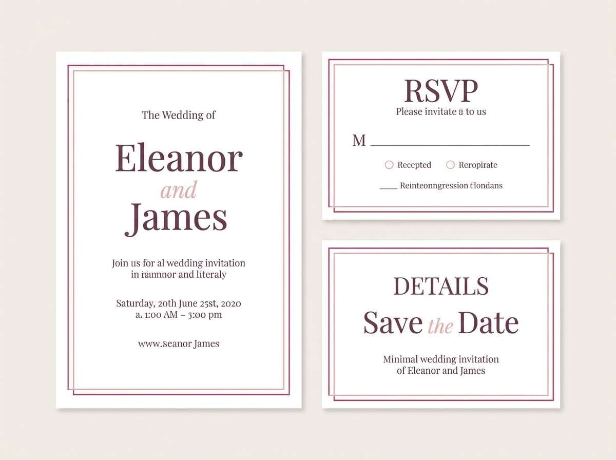 romantic wedding invitation