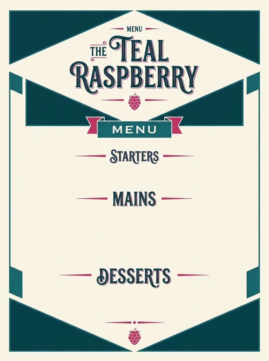 restaurant menu cover