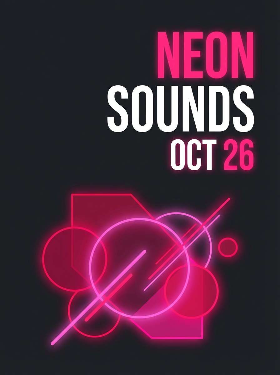 neon event poster