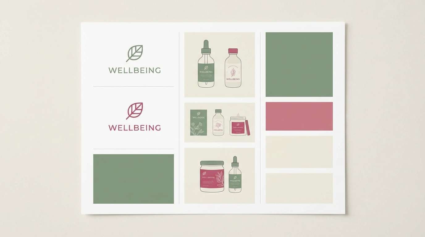 wellness branding board