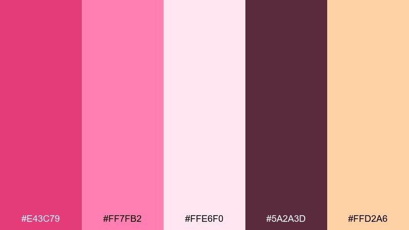 raspberry sorbet raspberry color palette with hex codes
